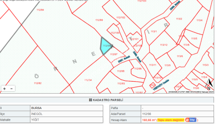 Satılık İnegöl Yiğit Köy 161M2 Köy İçi İmarlı Arsa 4