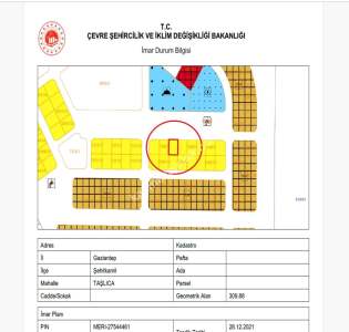 Şehitkamil Taşlıca Da 310 Metre Tek Tapu A3 Ticari Arsa 3