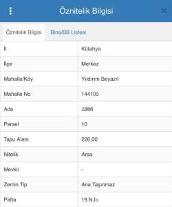 Kütahya Merkezde Satılık İmarlı Arsa 1