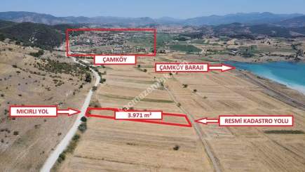 Çamköy'de Göl Manzaralı Satılık 3970M2 Arsa 1