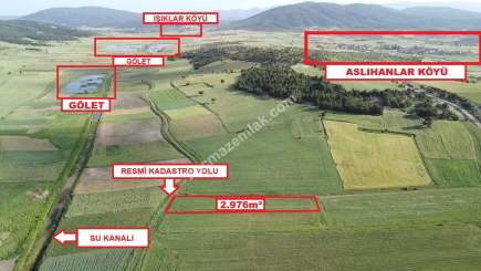 Aslanapa Aslıhanlar'da 2.976M² Arazimiz Satılıktır. 1