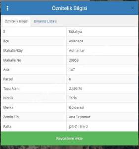 Kütahya Aslanapa Aslıhanlar'da 2497M2 Satılık Tarla 4