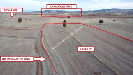 Kütahya Karacaörende 14.960 M2 Resmi Yola Cephe Arazi 5