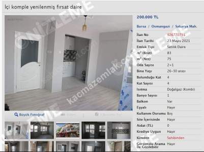 Bursa Osmangazi Sakarya 2+1 Satılık 20