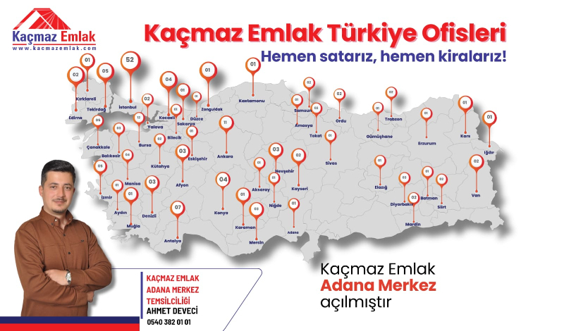 Kaçmaz Emlak Adana Merkez Temsilciliği