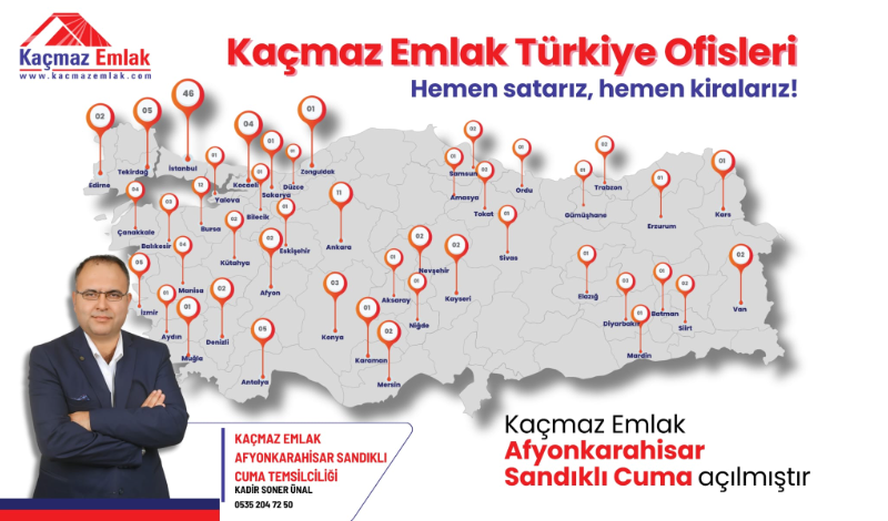 Kaçmaz Emlak Afyonkarahisar Sandıklı Cuma Temsilciliği