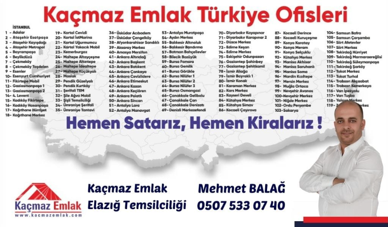 Kaçmaz Emlak Elazığ Temsilciliği Açıldı !